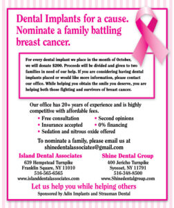 Dental Implants for a Cause - Nominate a family battling Breast Cancer